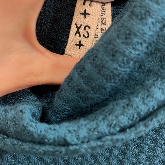 Free People We The Free Kristina Long Sleeve Thermal in Green - Picture 3 of 6